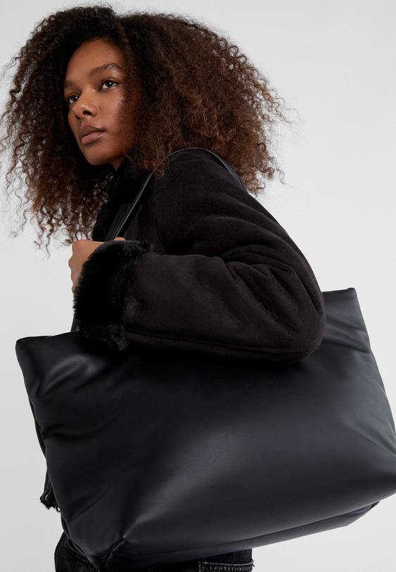 Mujer Bolso Blanco Stradivarius Bolso Stradivarius Acolchado Bolso