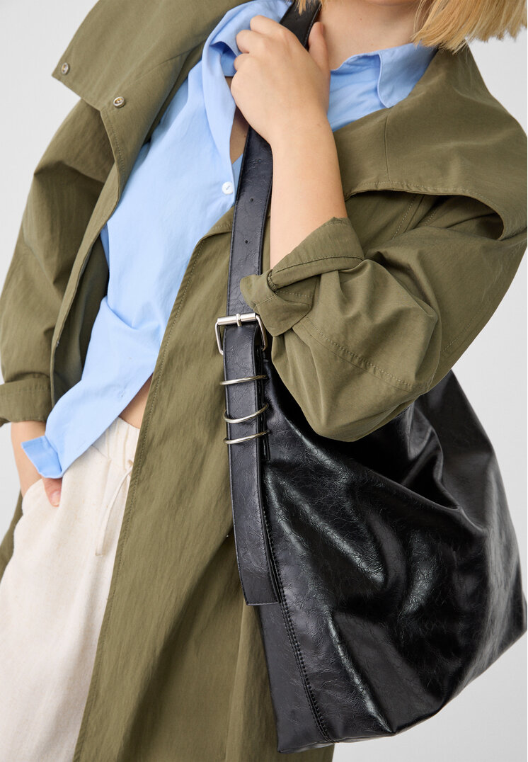 bolso bucket efecto piel