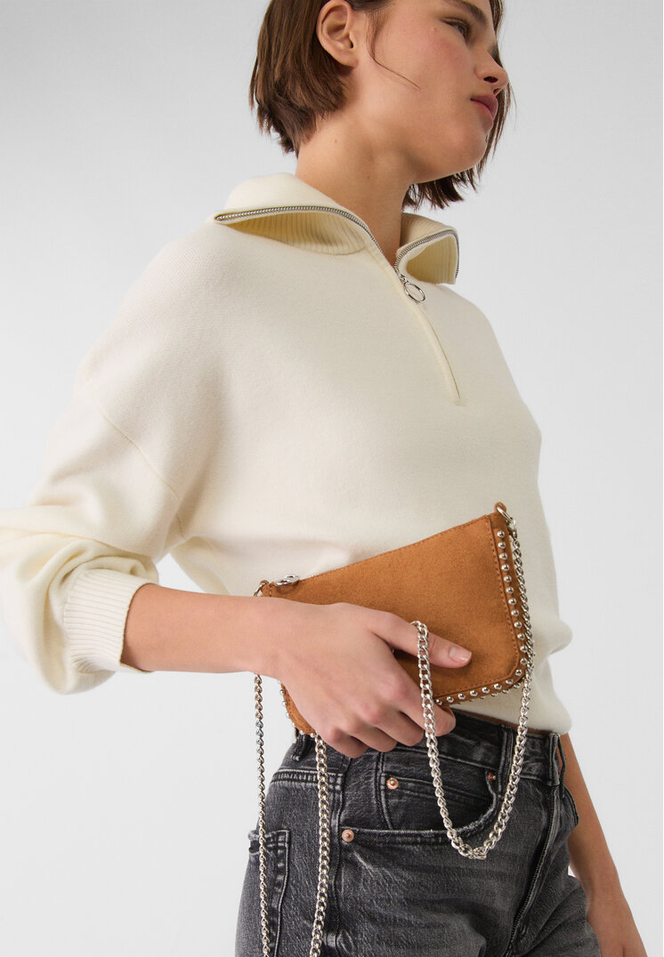 mini bolso bolitas efecto ante