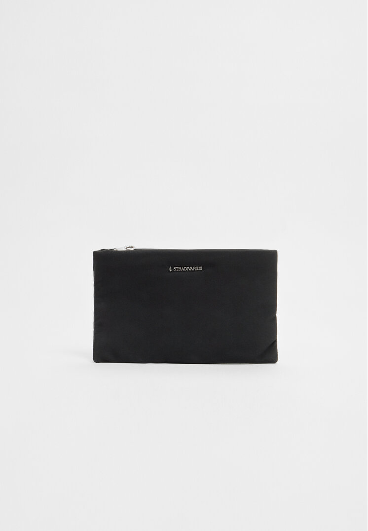 Stradivarius Geantă Cosmetice Textil Negru Os