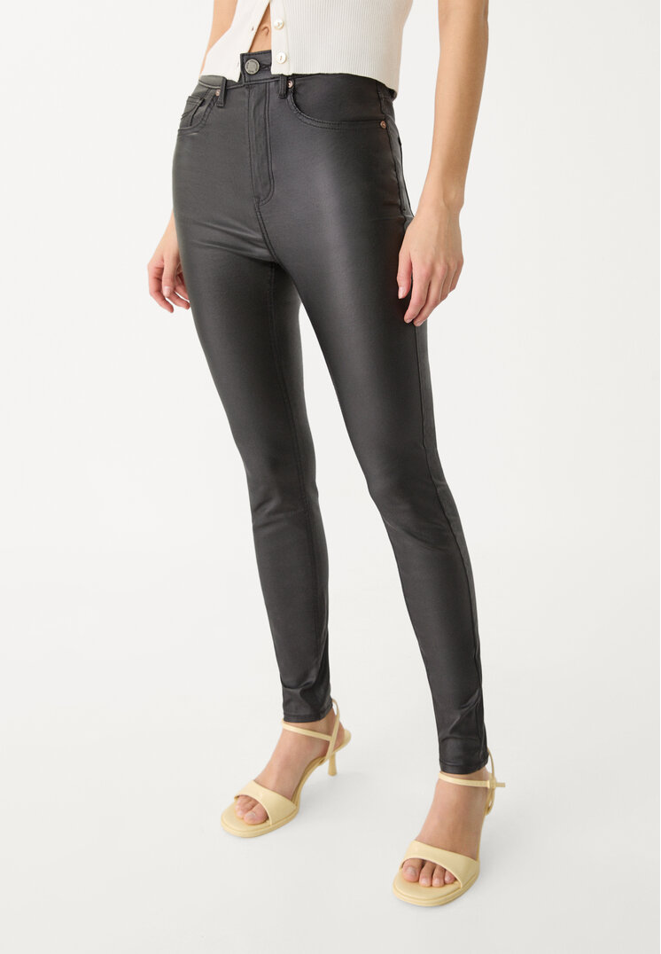 pantalon high waist coating