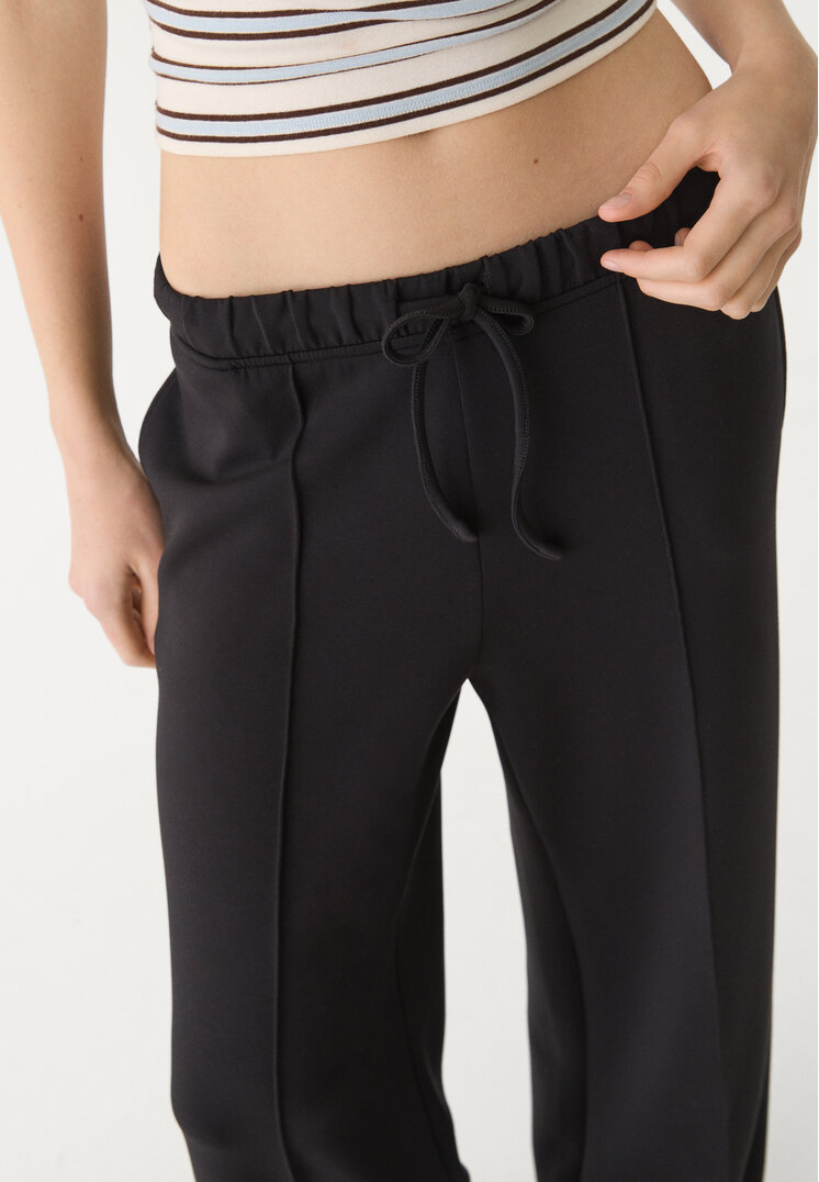 pantalon wide leg nervio tacto suave