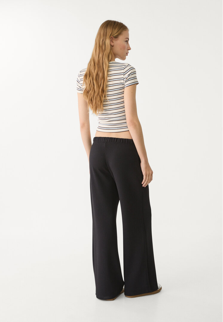 pantalon wide leg nervio tacto suave