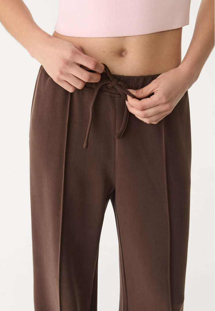 pantalon wide leg nervio tacto suave