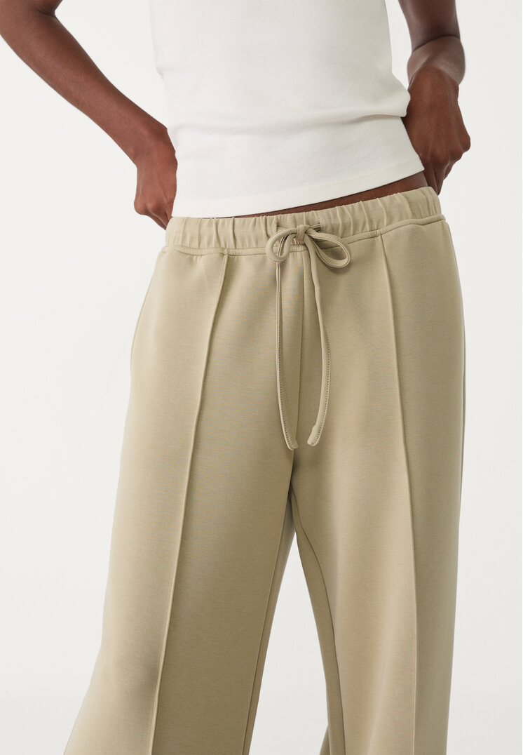 pantalon wide leg nervio tacto suave