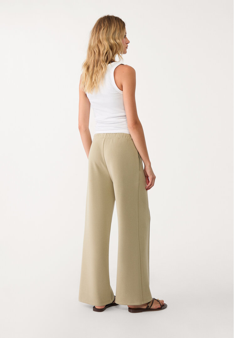 pantalon wide leg nervio tacto suave