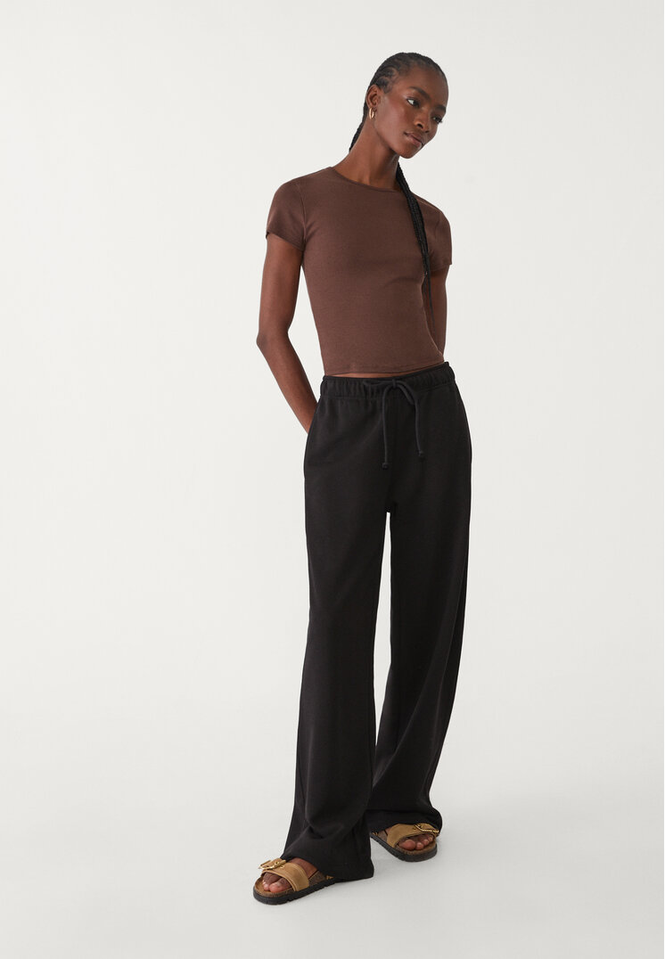 pantalon jogger wide leg
