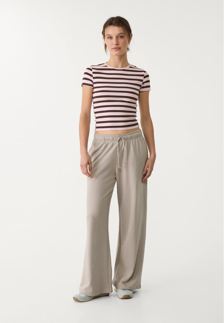 pantalon jogger wide leg