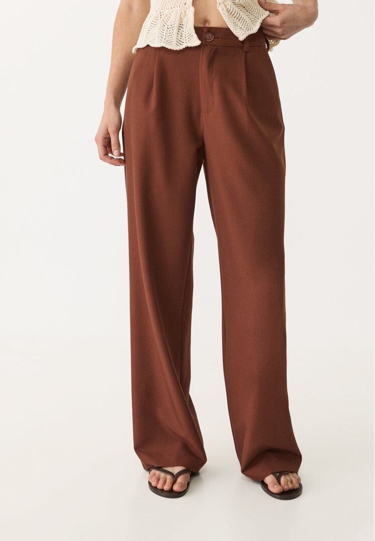 pantalon recto fluido pinzas