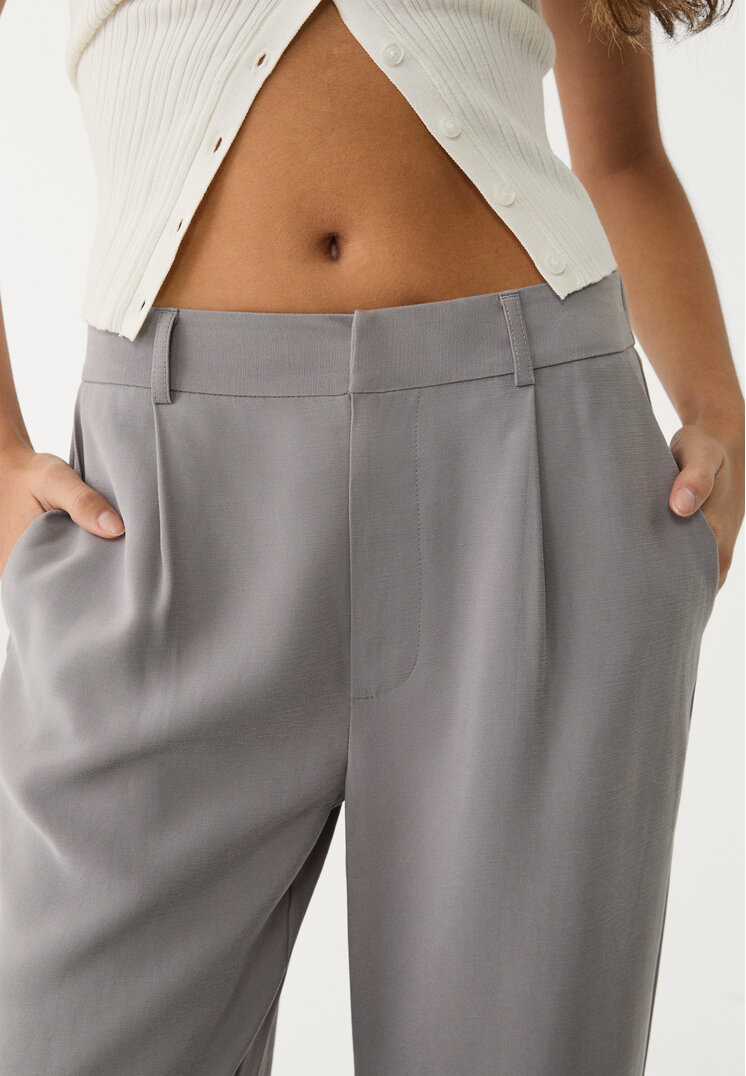 pantalon recto fluido pinzas
