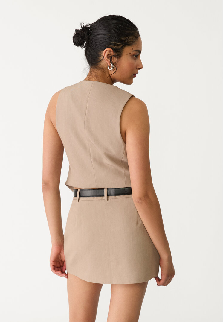 falda pantalon cruzada cinturon