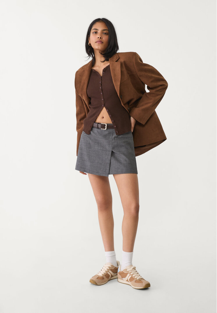 falda pantalon cruzada cinturon