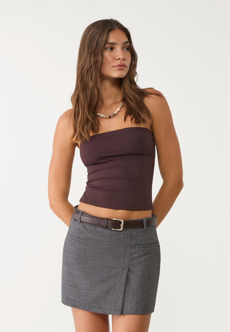 falda pantalon cruzada cinturon