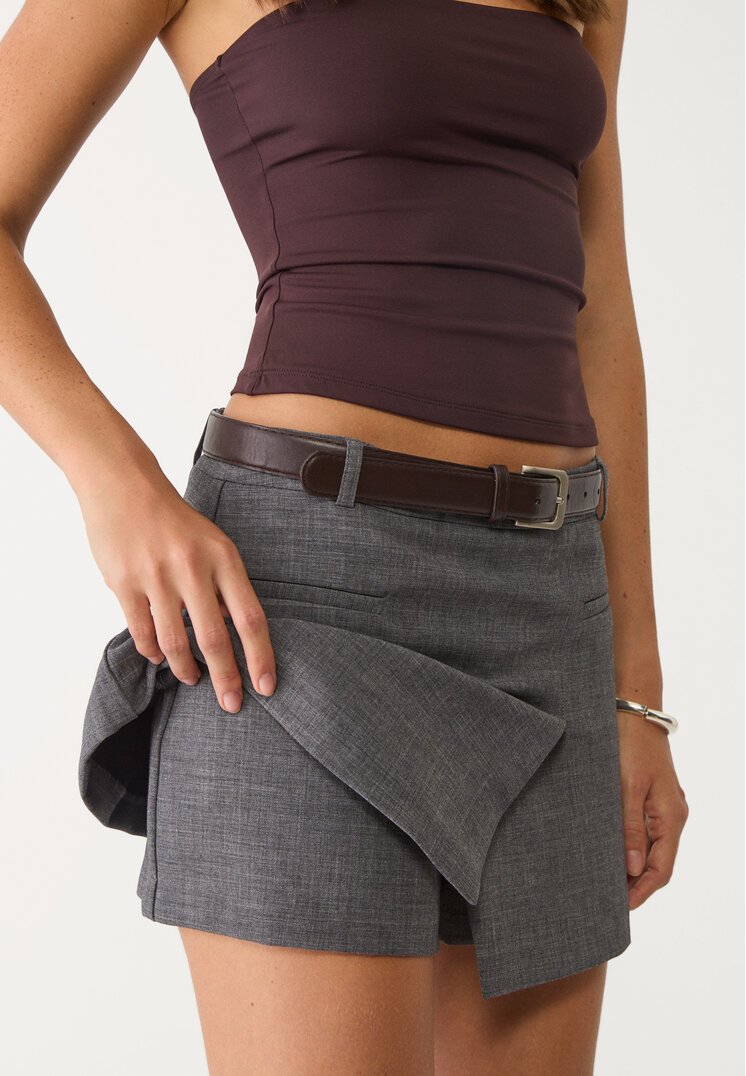 falda pantalon cruzada cinturon