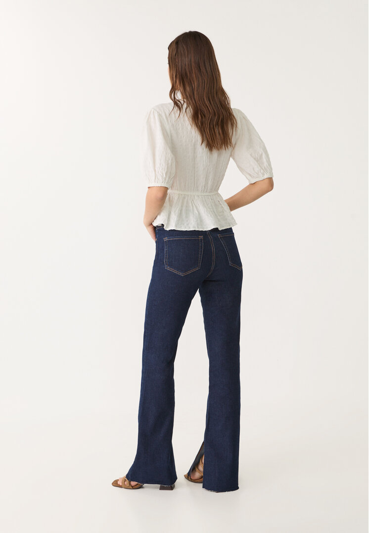 d74 jeans flare slit