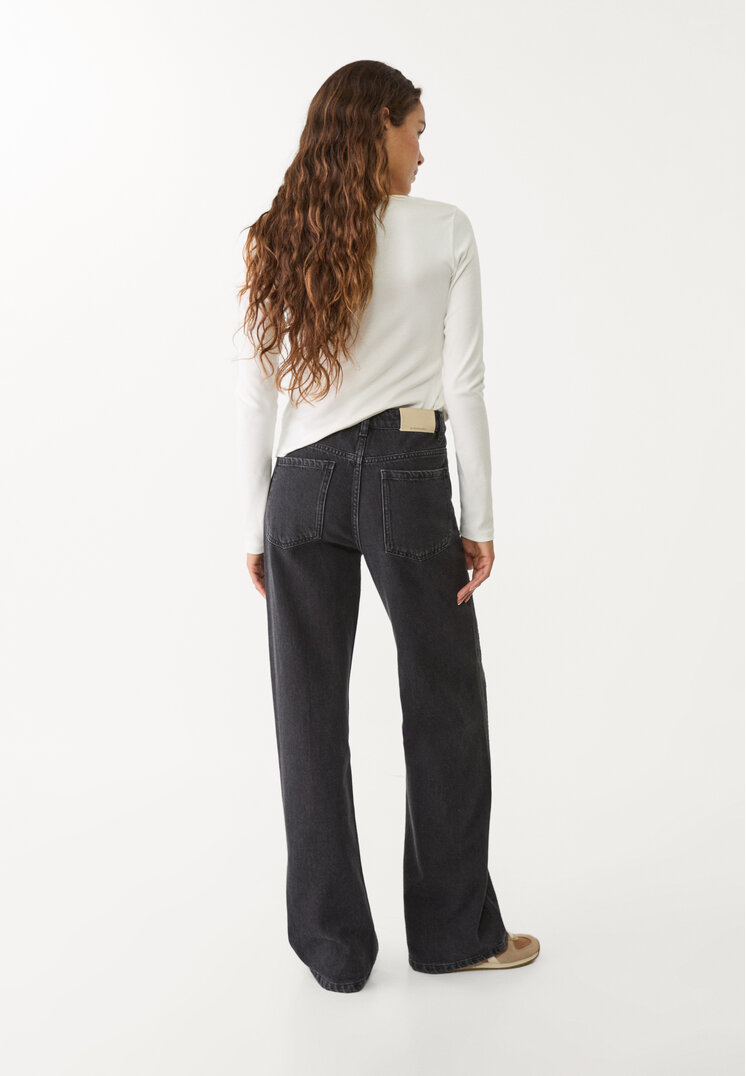 jeans straight fit brillos