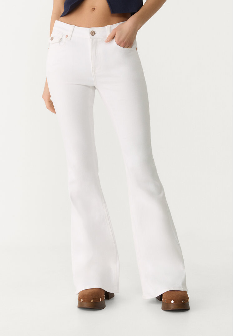 d04 jeans flare low waist