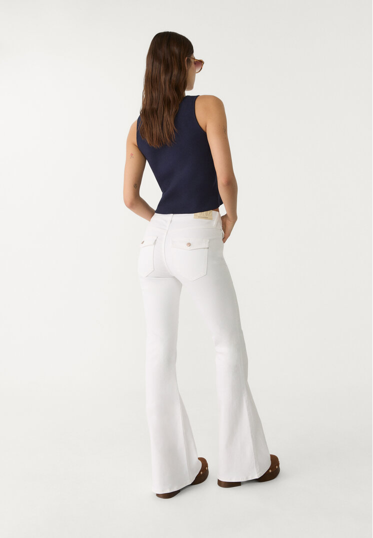 d04 jeans flare low waist