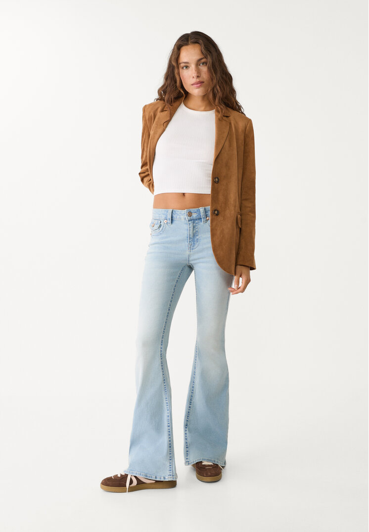 d04 jeans flare low waist