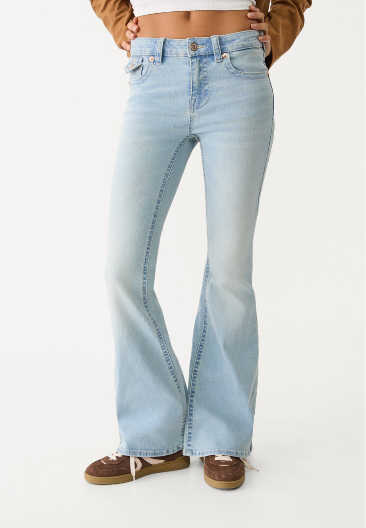 d04 jeans flare low waist