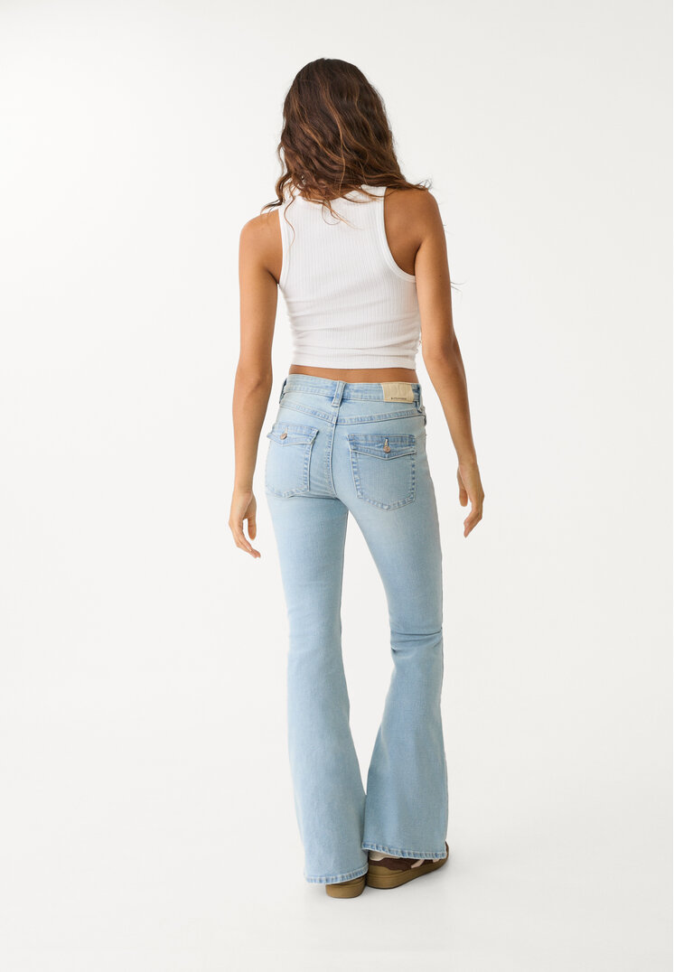 d04 jeans flare low waist