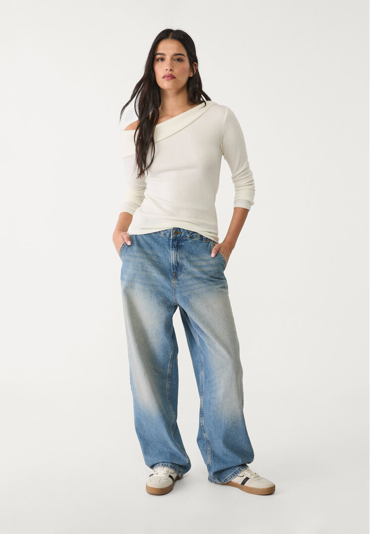 Stradivarius Blugi Baggy Loose Fit Denim 40