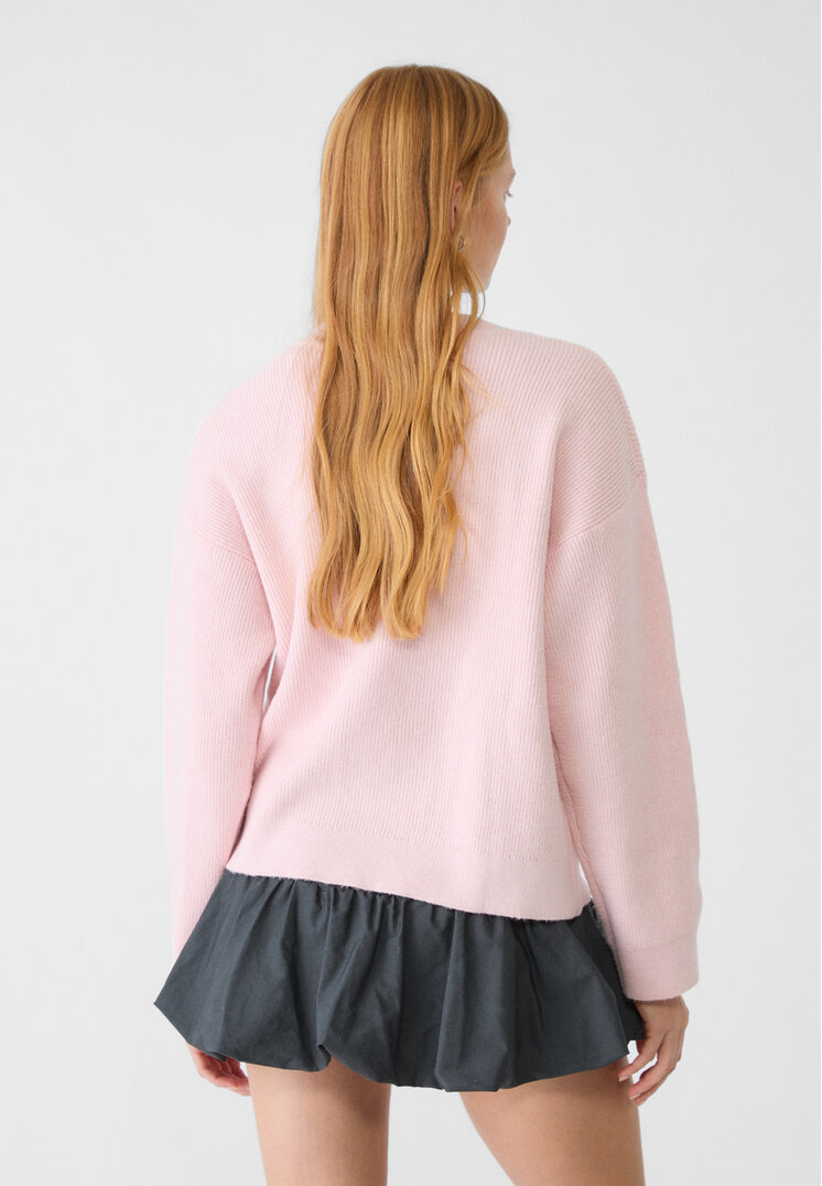 jersey cuello pico enfeltrado