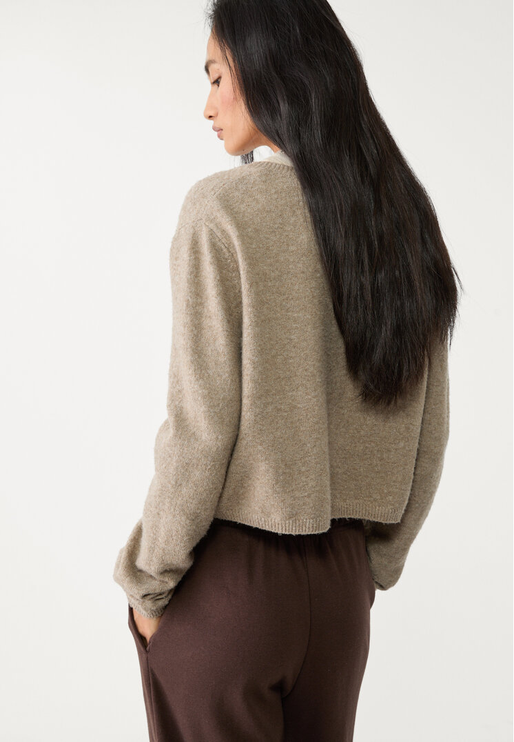 chaqueta punto botones tacto suave