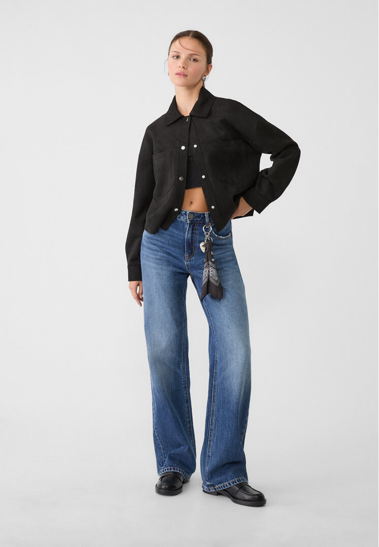 sobrecamisa corta efecto ante