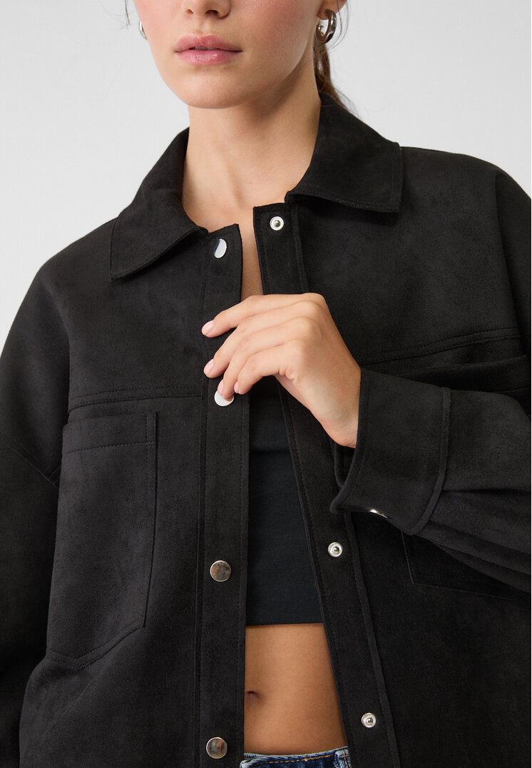 sobrecamisa corta efecto ante