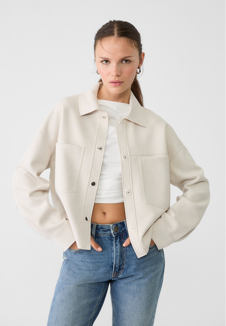 sobrecamisa corta efecto ante