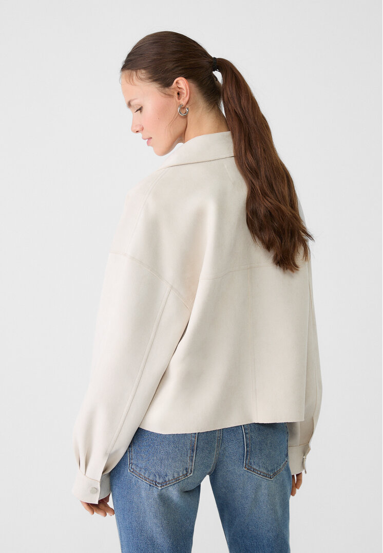 sobrecamisa corta efecto ante