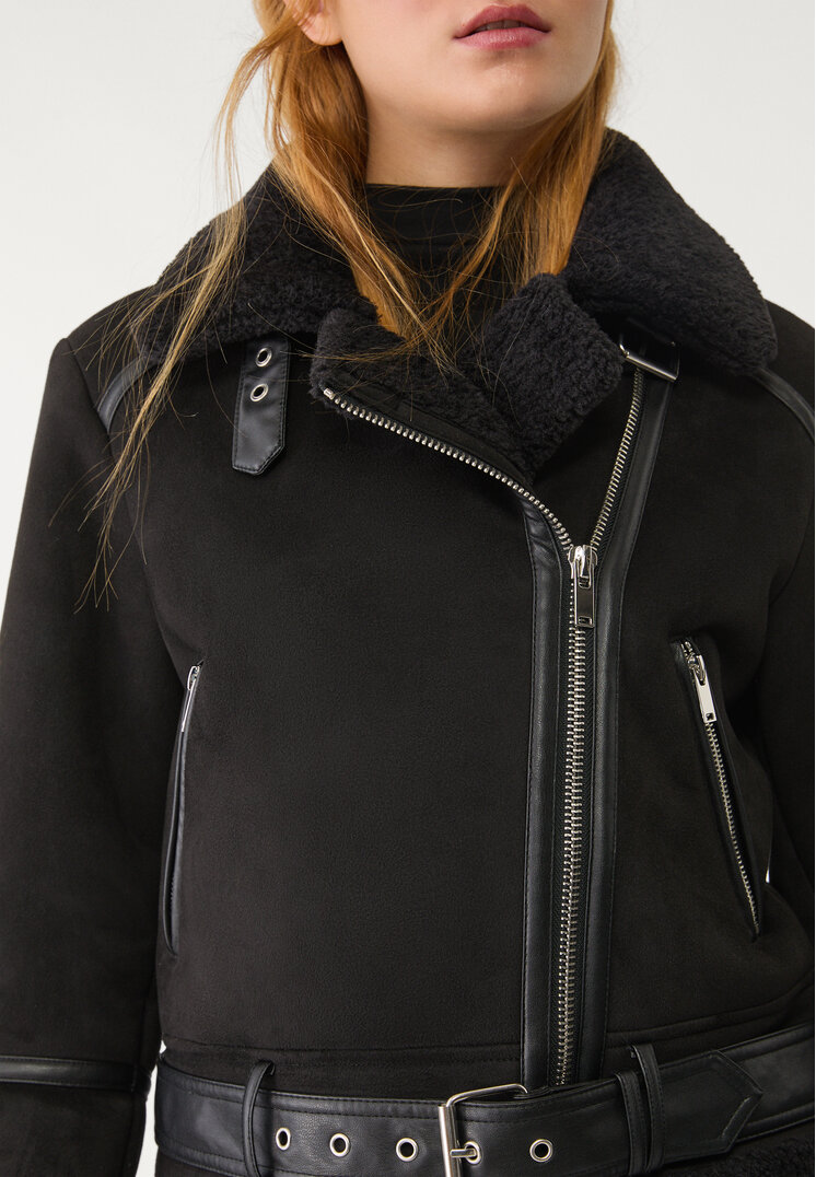 cazadora biker doble faz efecto ante