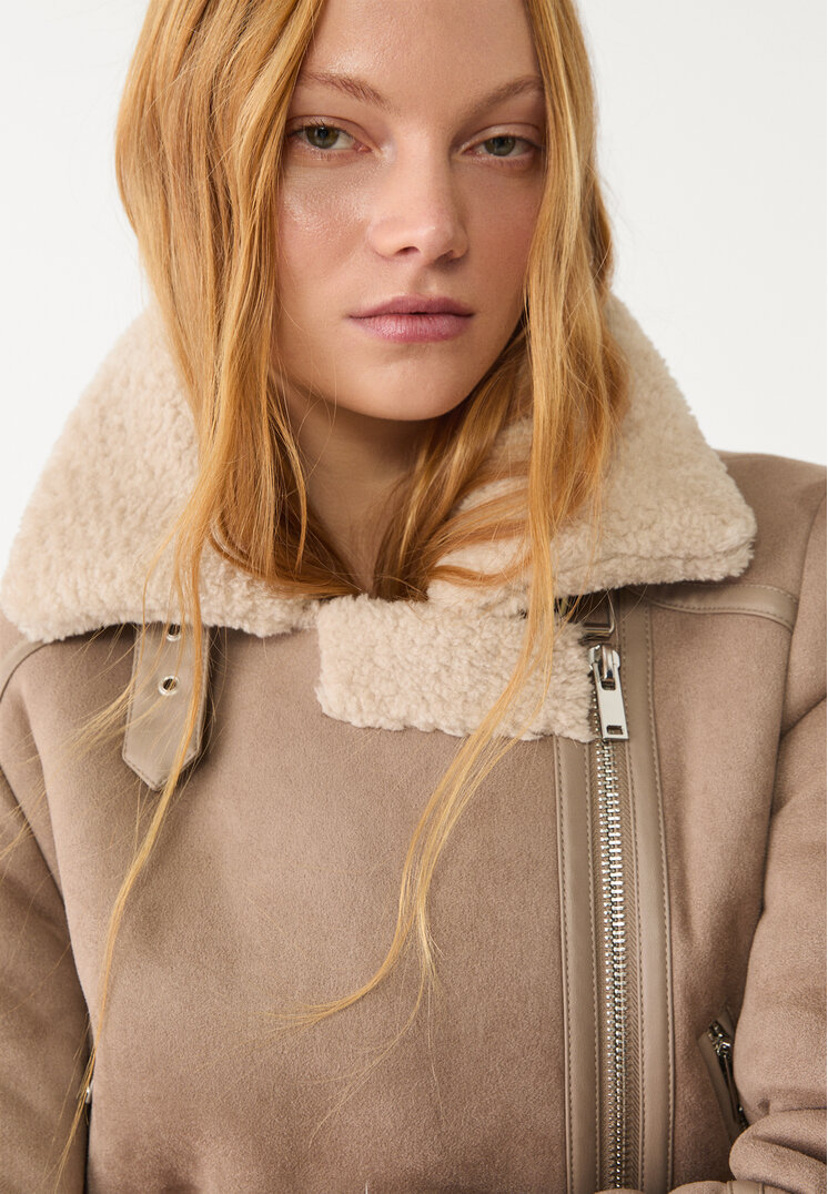 cazadora biker doble faz efecto ante