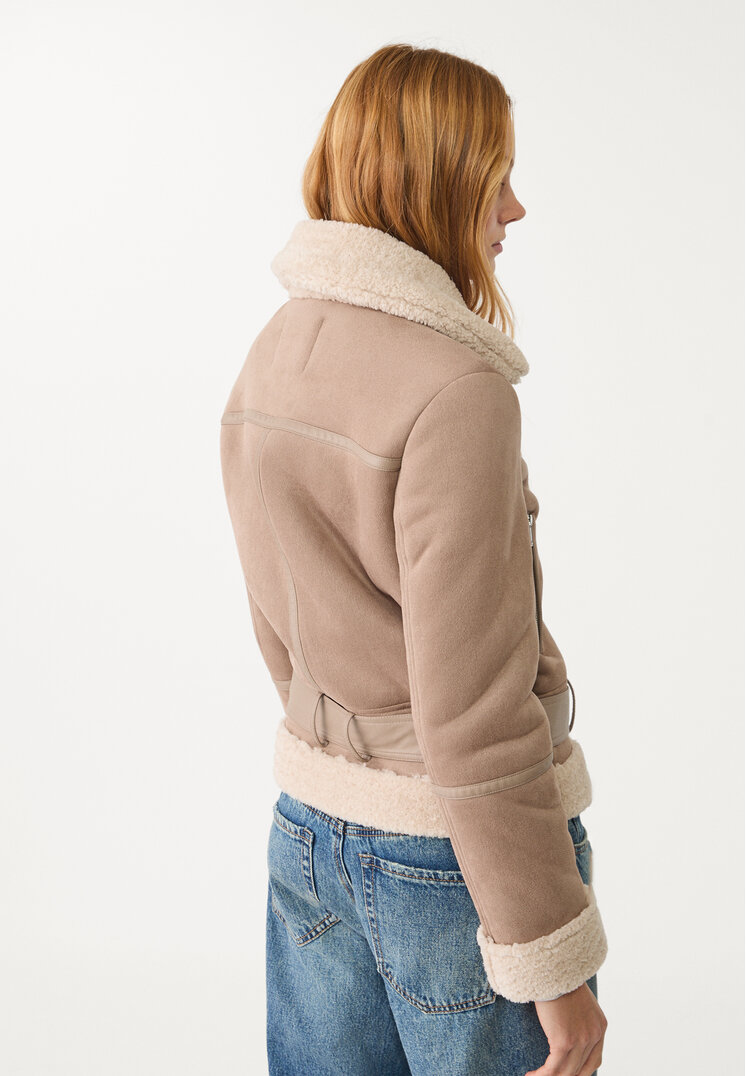 cazadora biker doble faz efecto ante