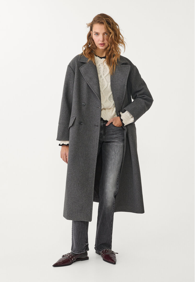 abrigo oversize tacto suave