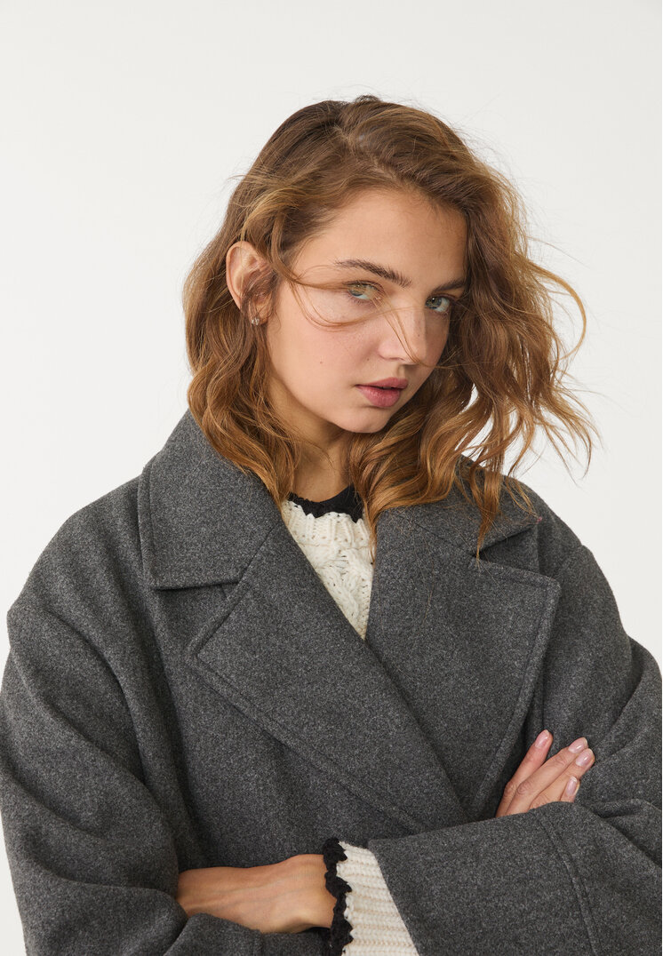 abrigo oversize tacto suave