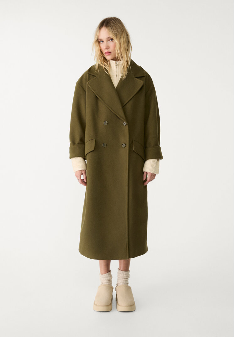 abrigo oversize tacto suave