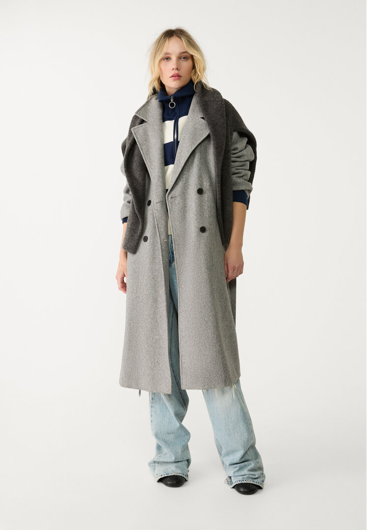 abrigo trench tacto suave