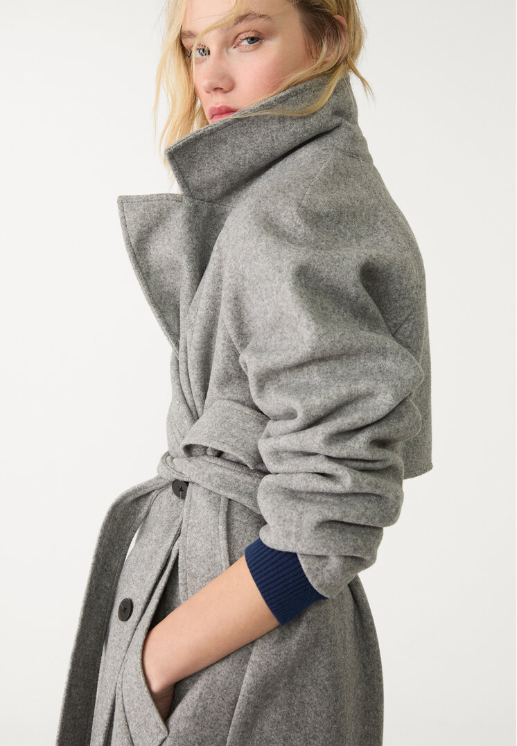 abrigo trench tacto suave