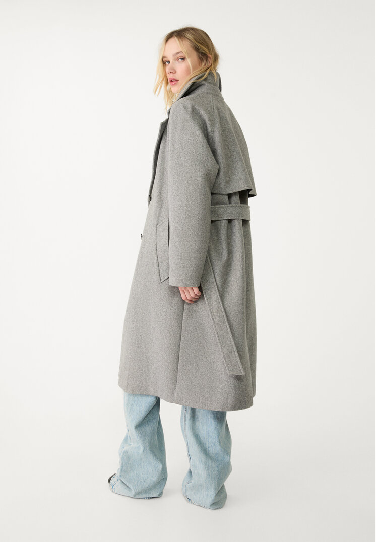 abrigo trench tacto suave