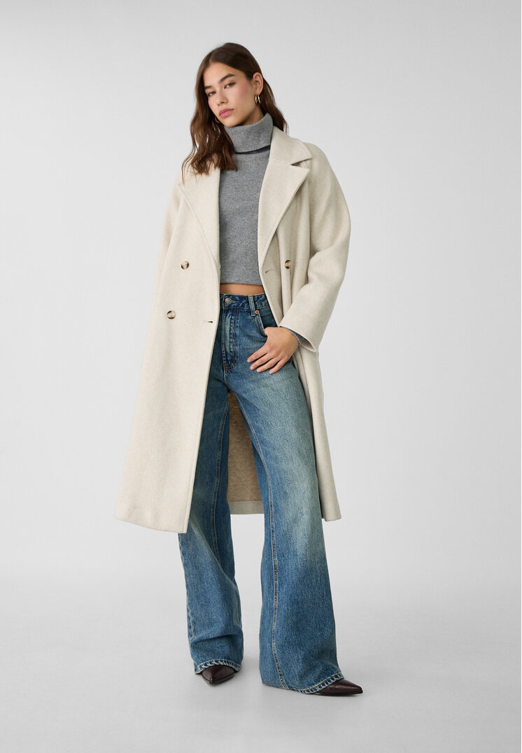 abrigo trench tacto suave