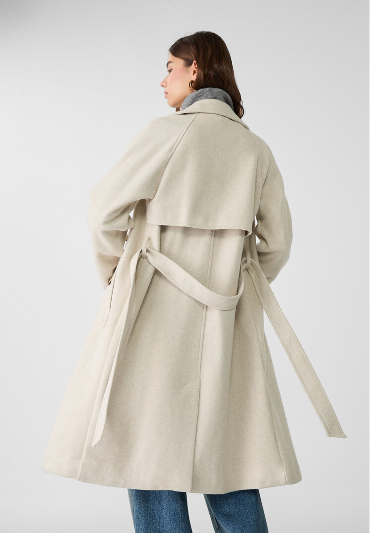 abrigo trench tacto suave