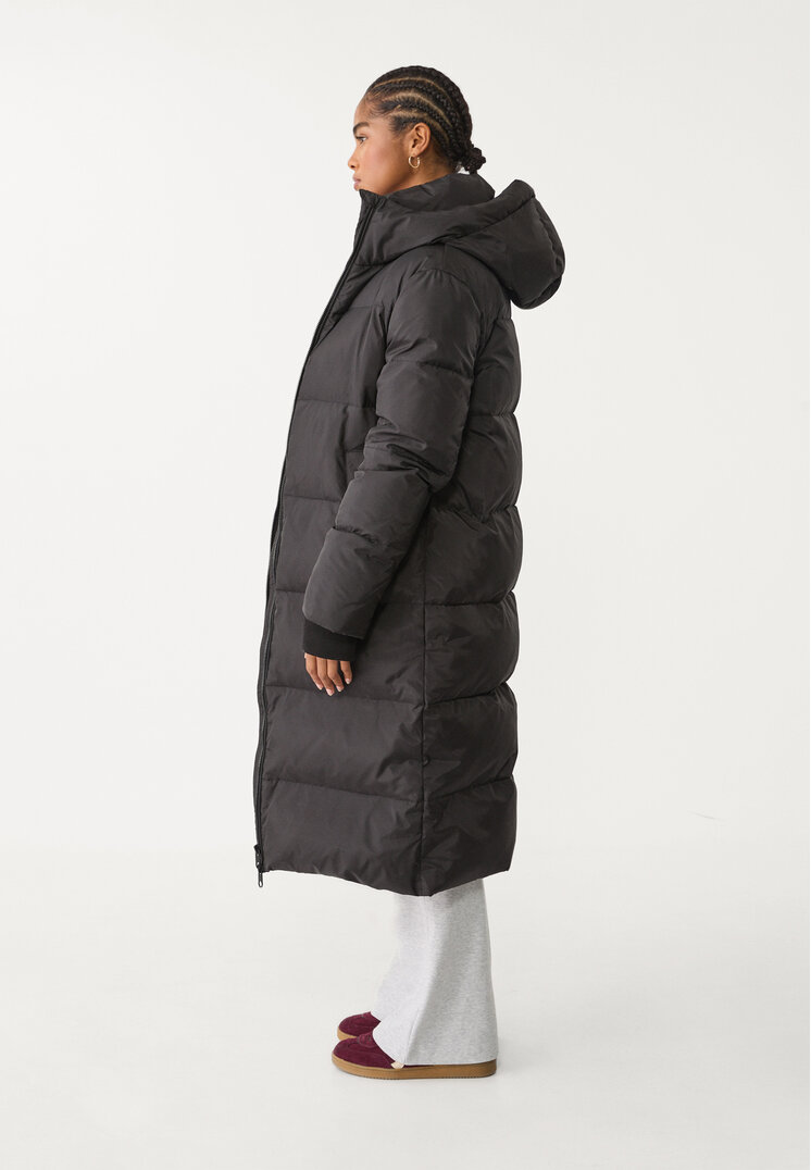 Stradivarius Palton Padding Lung Negru L