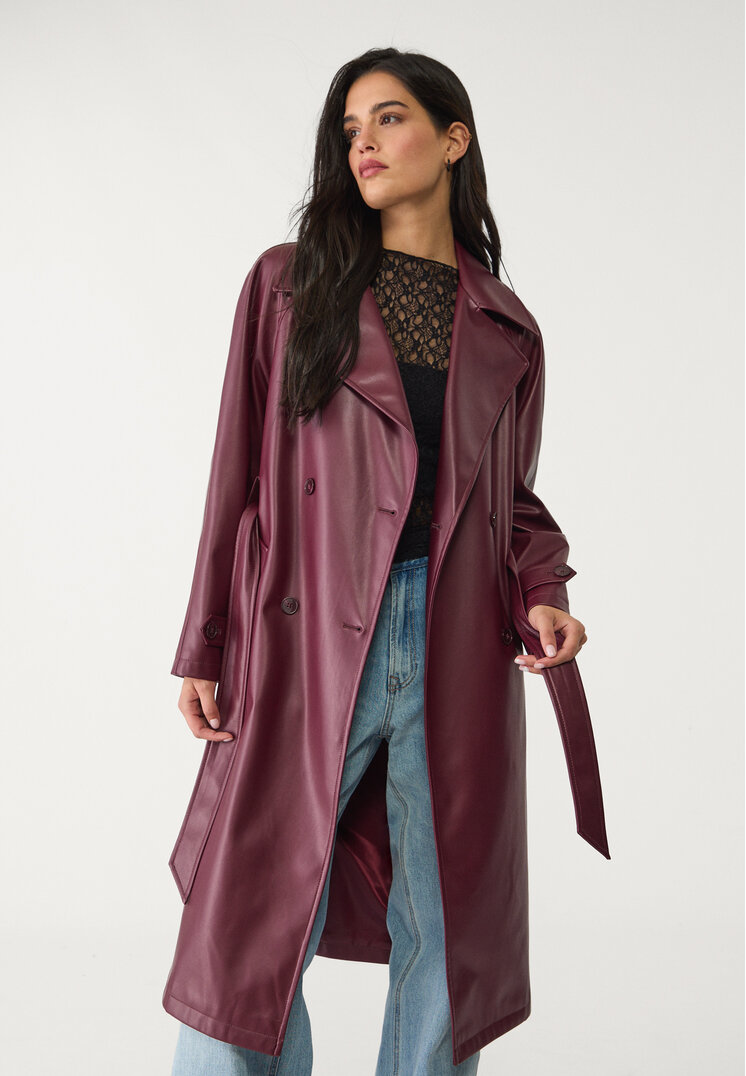 trench larga efecto piel