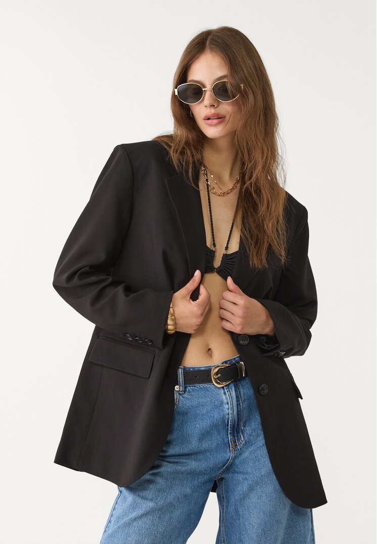 americana oversize bolsillos