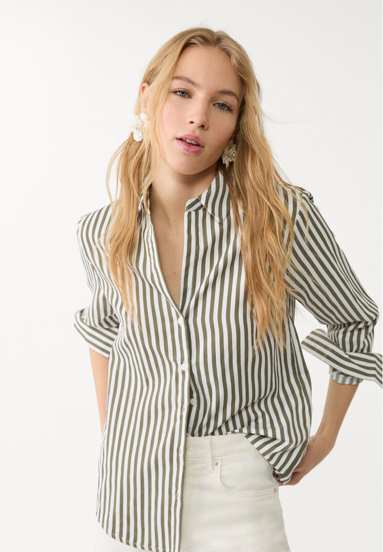 camisa popelin rayas