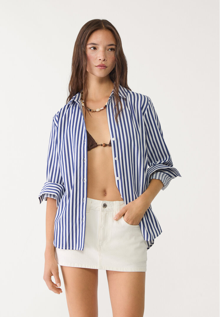 camisa popelin rayas
