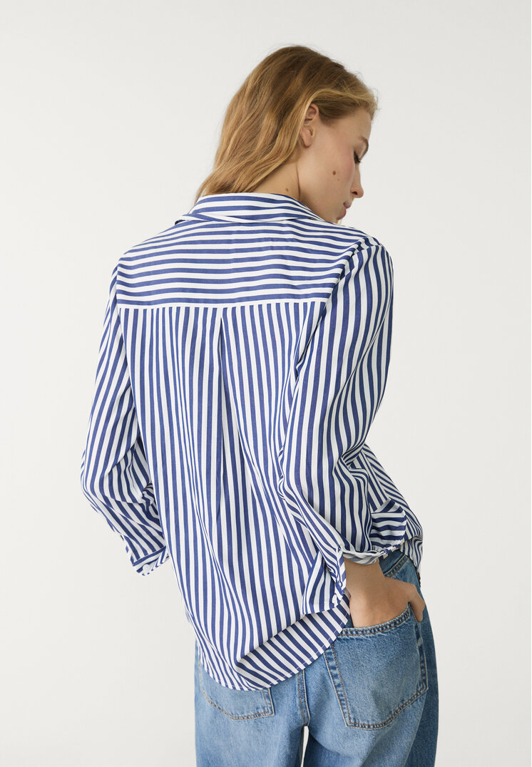camisa popelin rayas