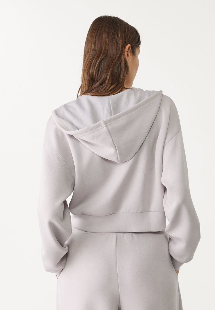 chaqueta con capucha tacto suave